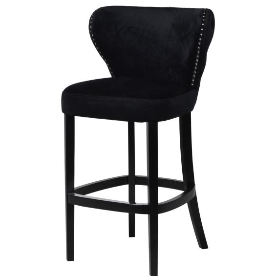 Black Velvet Bar Stool