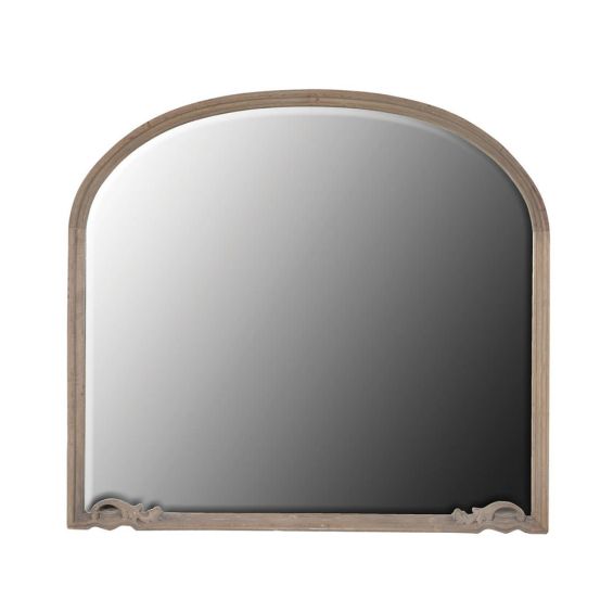 an elegant overmantel mirror with vintage leaf details 