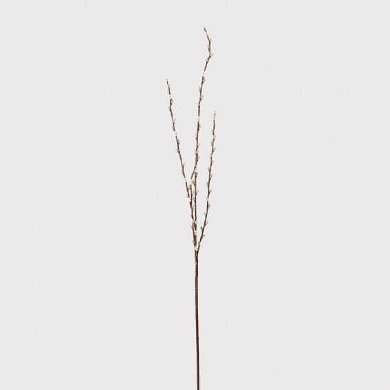 delicate sprig of artificial pussy willow