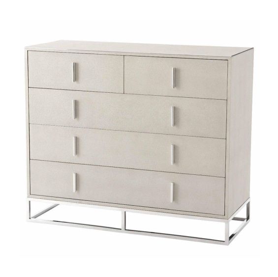 Illustrious chest of drawers with nickel accents