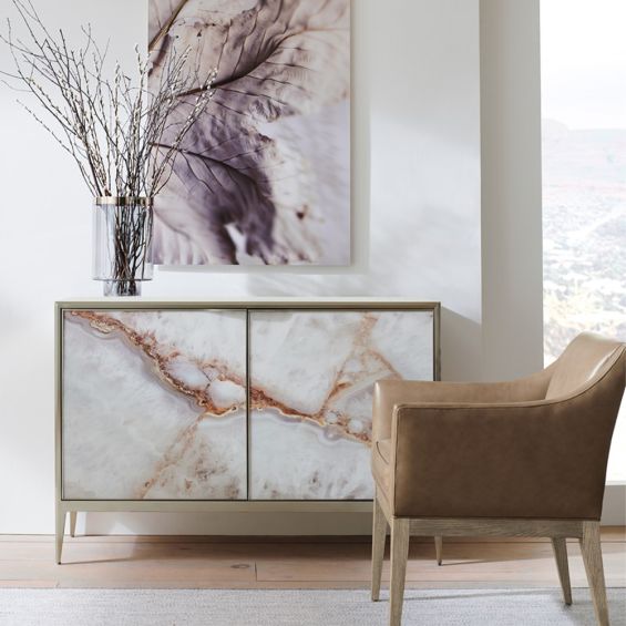 A statement sideboard by Caracole crafted from agate rock