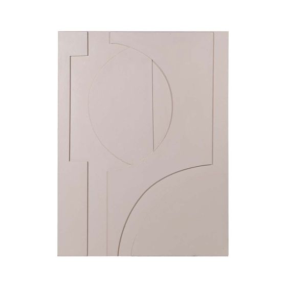 Delicate abstract design artwork in subdued beige tones