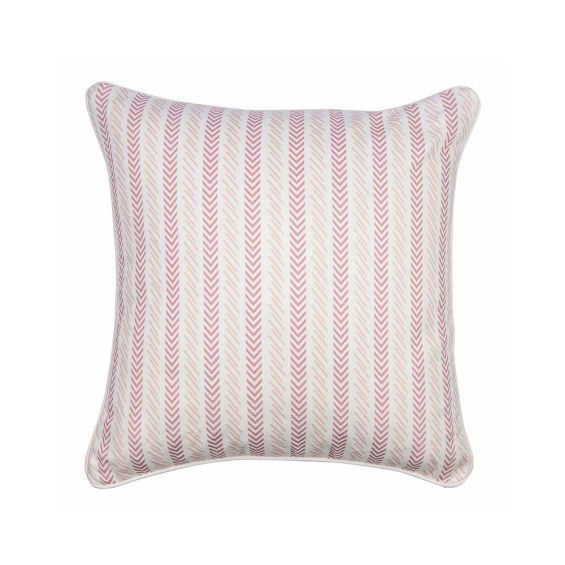 A dainty pink and blush chevron cushion 