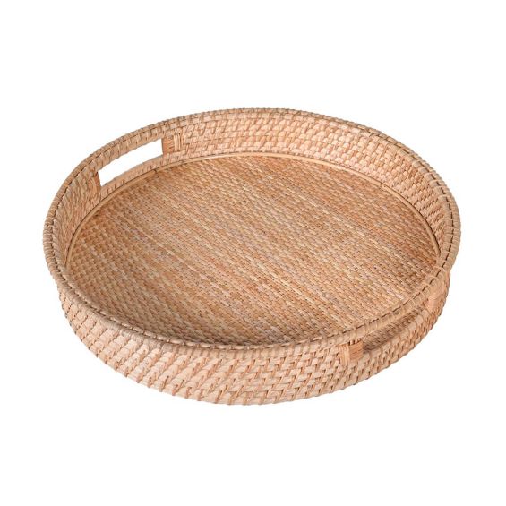 chic rattan woven tray