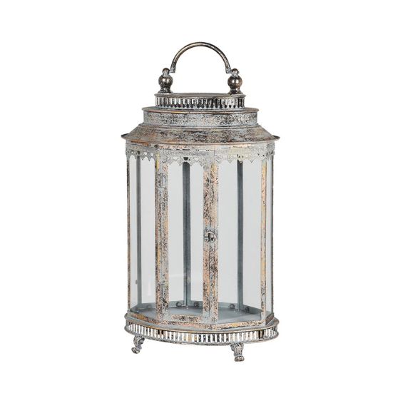 Distressed and antique finish medium sized lantern