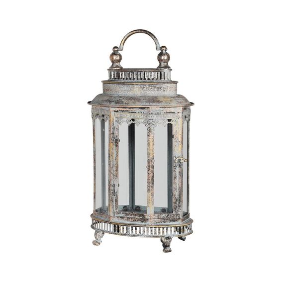Distressed and antique finish small sized lantern