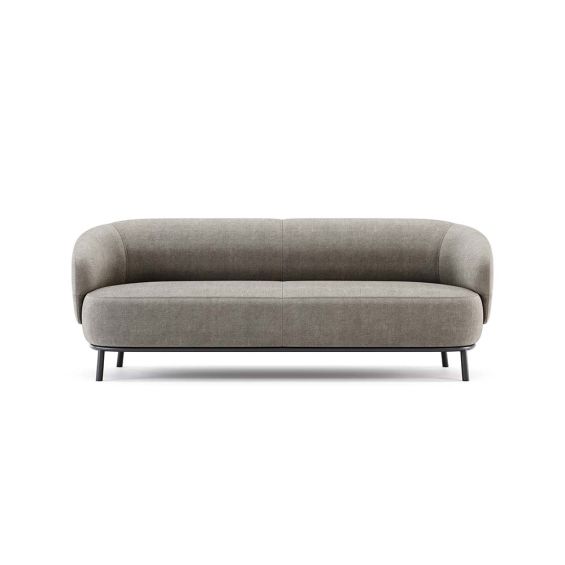 A luxurious linen upholstered sofa by Domkapa