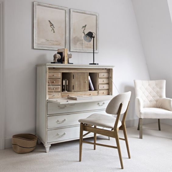 Beautiful, quaint bureau desk with plenty of storage and fold away desk