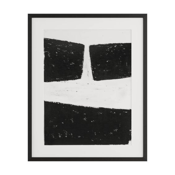 black and white block style abstract artwork