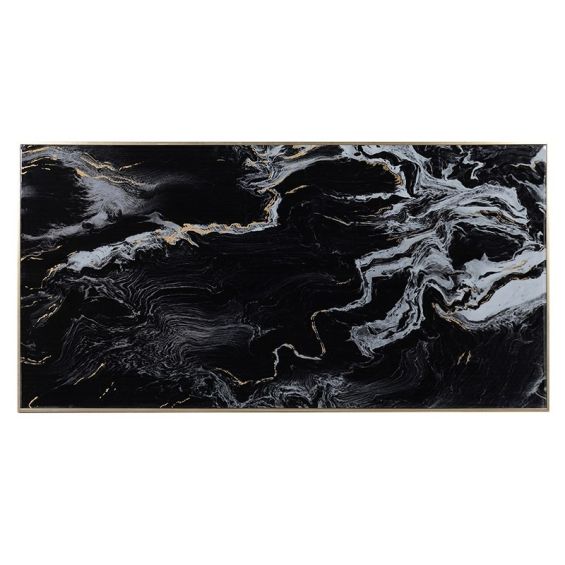 Glamorous black marble metamorphic canvas print