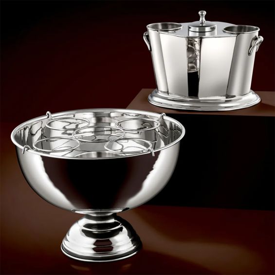 Designer nickel finish champagne urn