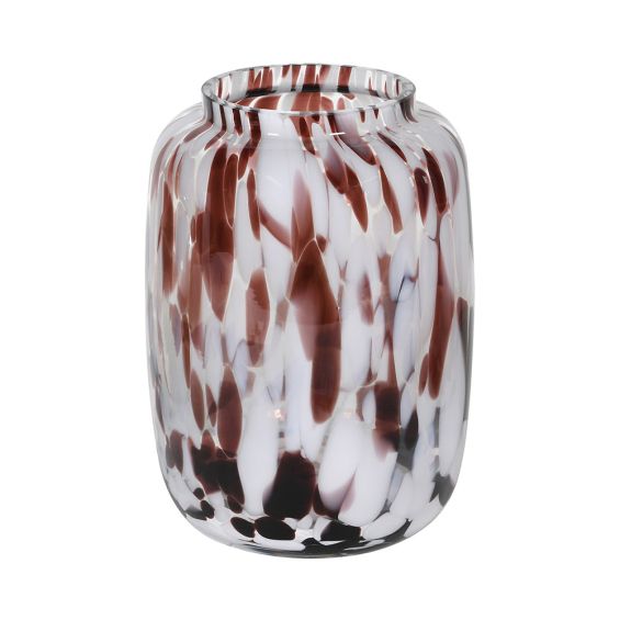 A gorgeous vase with a mottled glass finish 