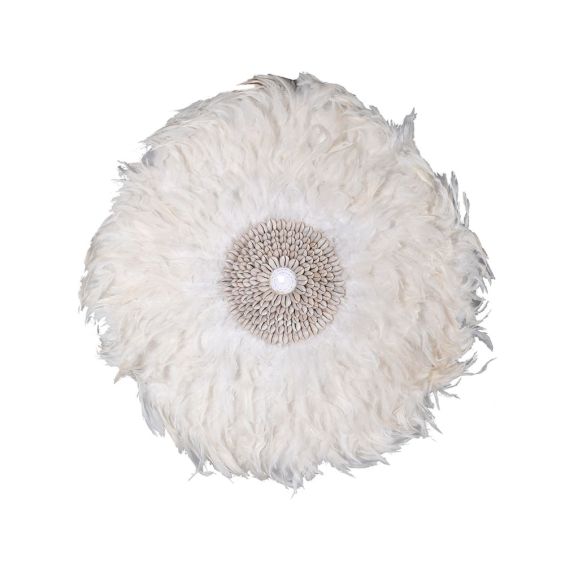 White feathered decorative accessory 