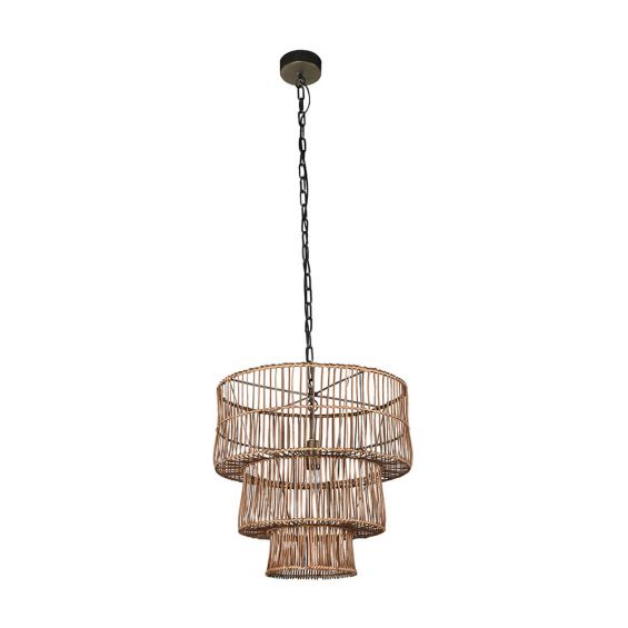 Rustic rattan ceiling light