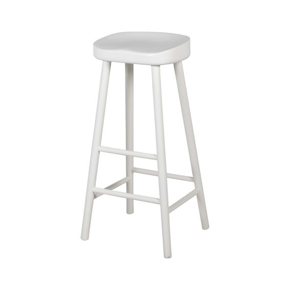 Scandinavian/farmhouse-inspired white birch stool