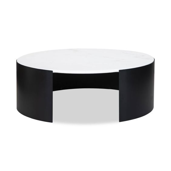 Samba Coffee Table - White Marble/Industrial Brown