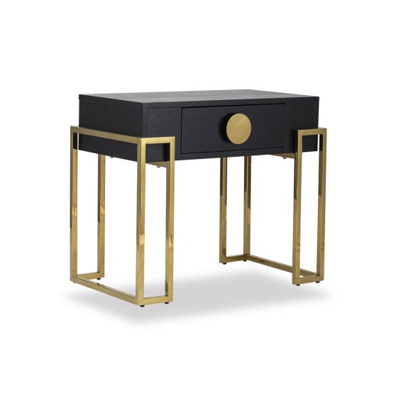Paradigm Bedside Table - Polished Brass