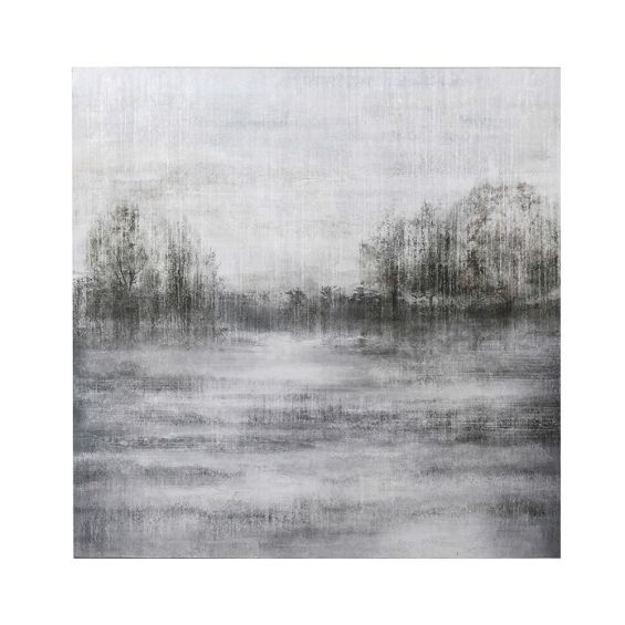 grayscale landscape canvas oil painting  