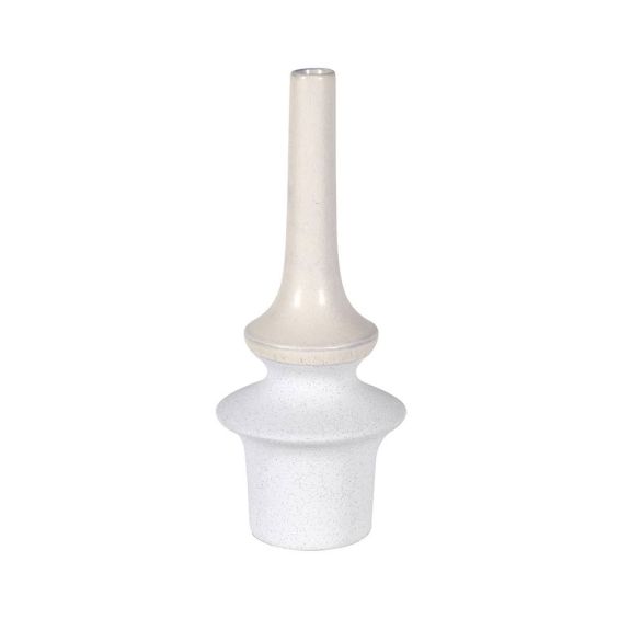 An elegant narrow ceramic two-toned vase