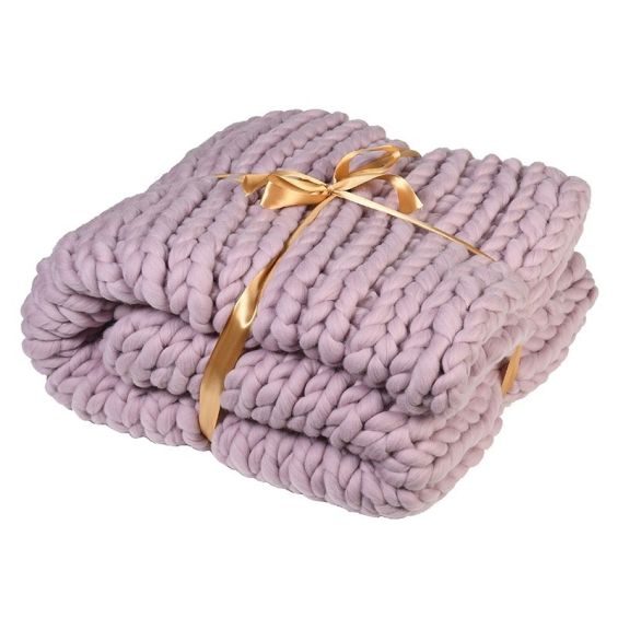 Heather Chunky Knit Throw
