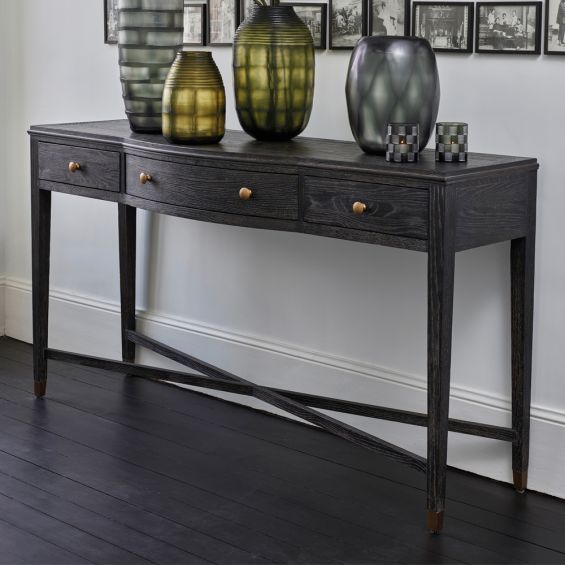 expresso oak console table 