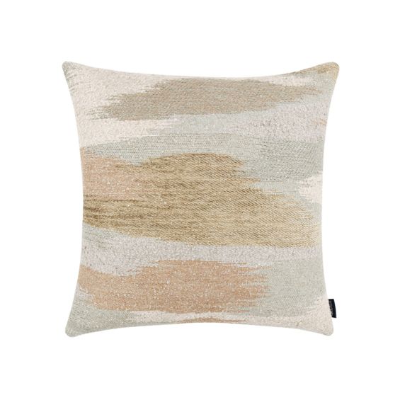 A lovely cushion by Romo crafted from a neutral stone-washed linen with a pistachio finish