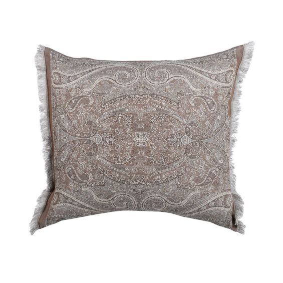 A luxurious elaborate 100% wool cushion cover with a duck feather inner cushion