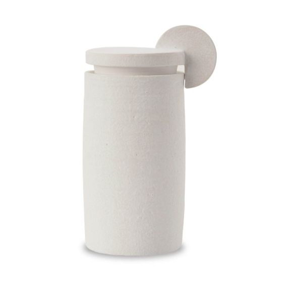 Punch Ceramic Jar - White