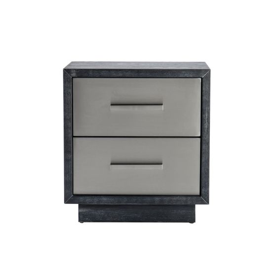 Camden Bedside Table - Brushed Stainless Steel