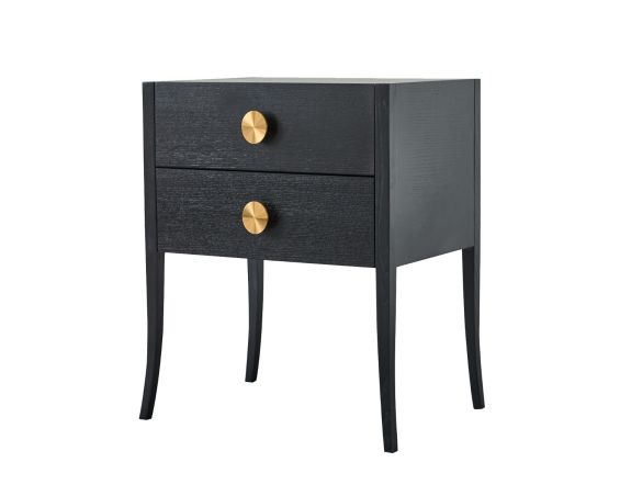Orly Bedside Table - Wenge/Gold