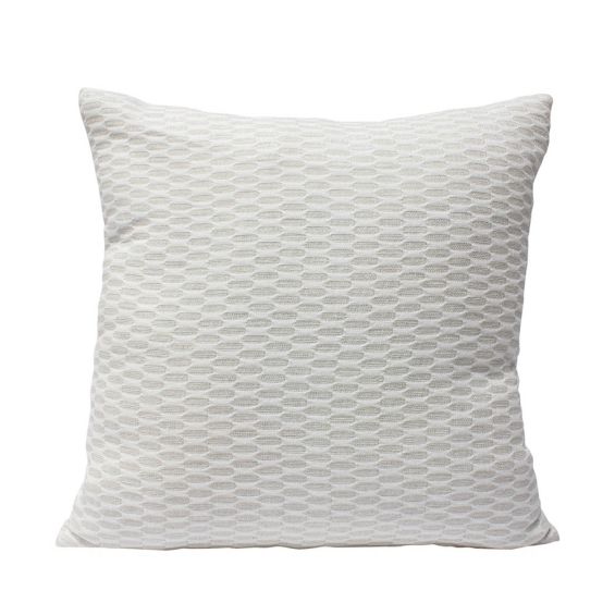 Cream textured cushion with soft reverse
