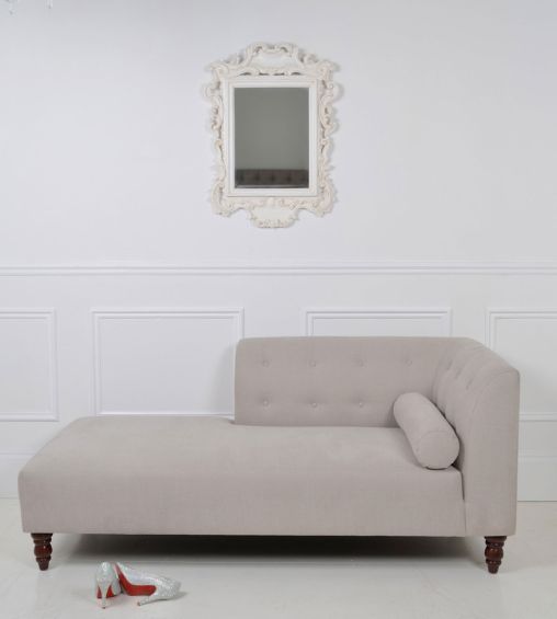 Smooth simplistic shaped chaise longue with decorative dimple design 