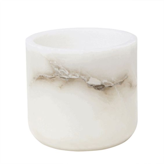 Luxurious white marble tealight holder