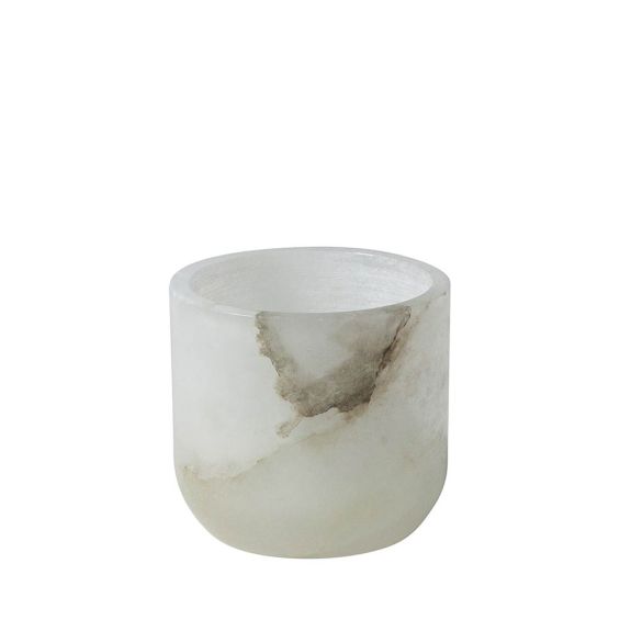 White marble sculptured tealight holder