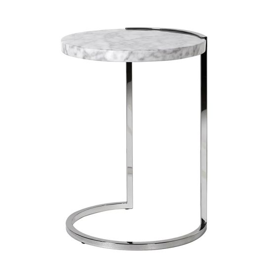 Luxurious white marble side table