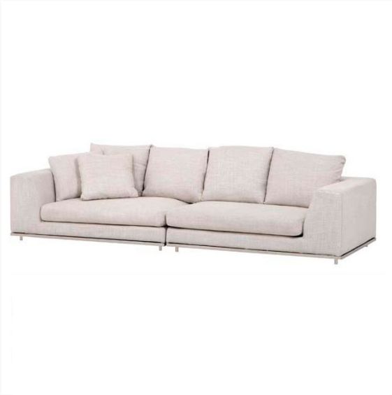 Luxurious off white blend low seat sofa 