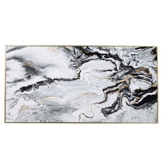 Glamorous white marble metamorphic canvas print