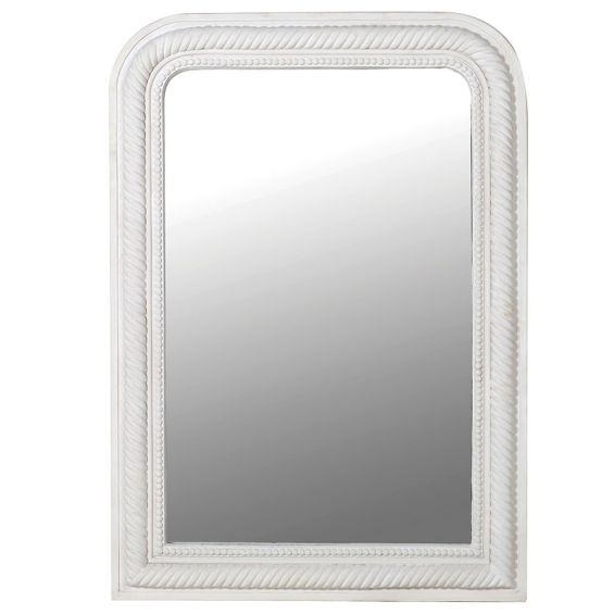 Morgan White Rope Edge Mirror