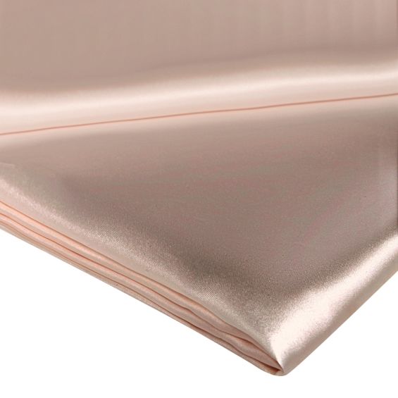 Blush pink silk flat sheet