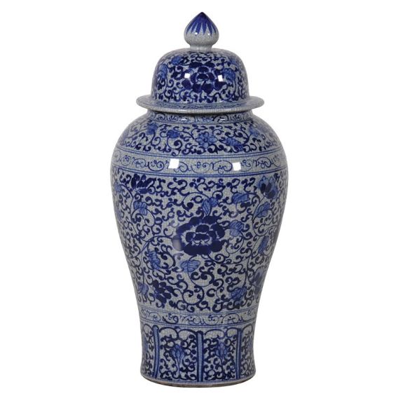 Decorative Blue Tea Jar