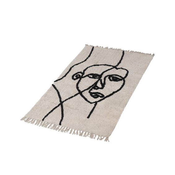 A luxurious, abstract cotton rug