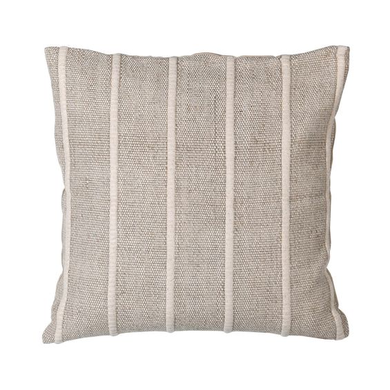 A stylish natural striped cushion
