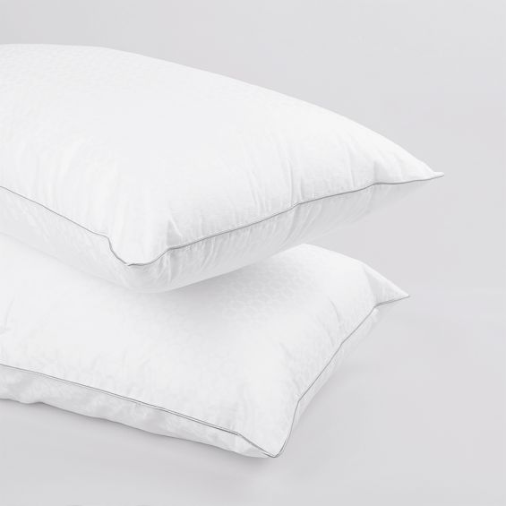Luxury, white jacquard covered micro-fibre pillow