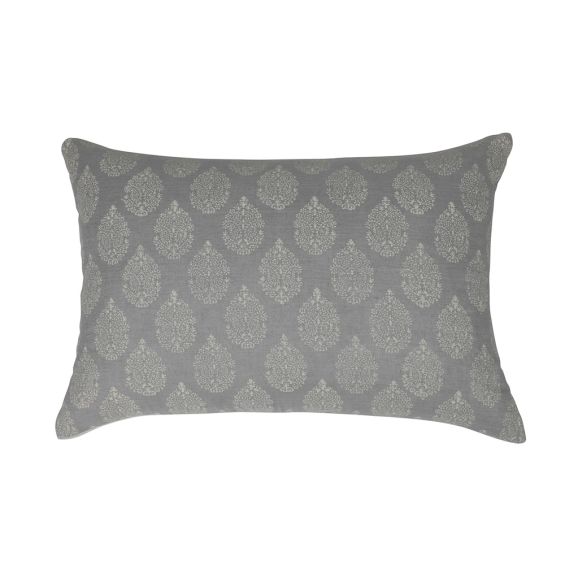 Chic grey beige patterned cushion