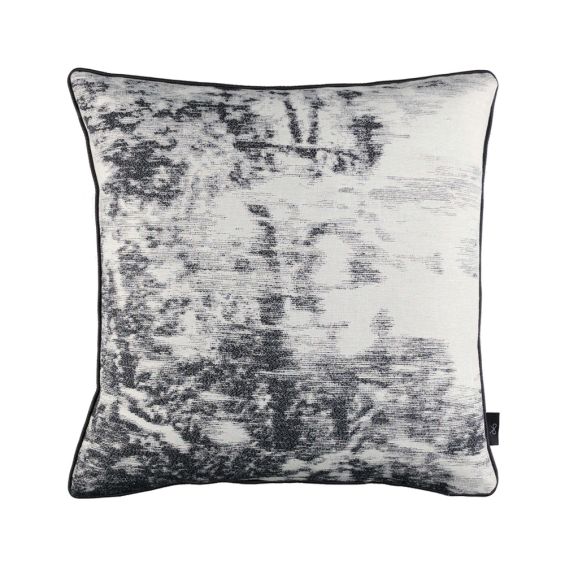 Luxurious grey and white abstract cushion