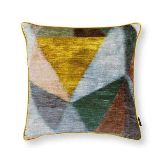 Luxurious colourful contemporary square cushion