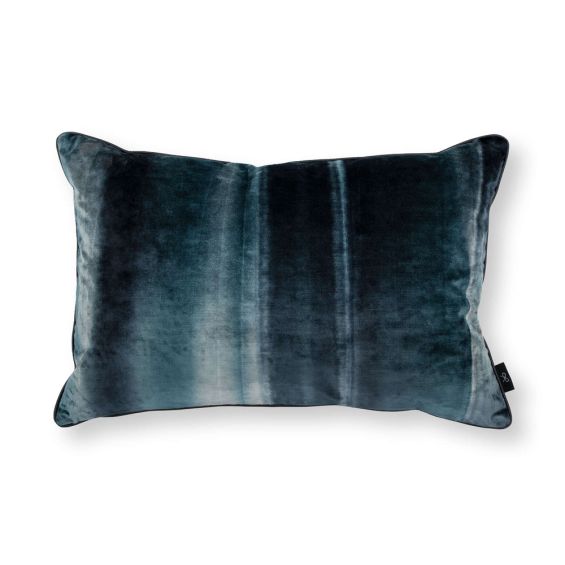 Luxury teal blue velvet rectangular cushion