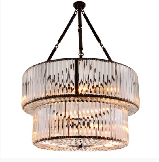 Infinity Chandelier - Gunmetal -Double