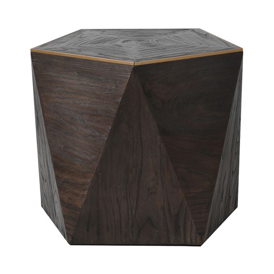 Black hexagon side table online