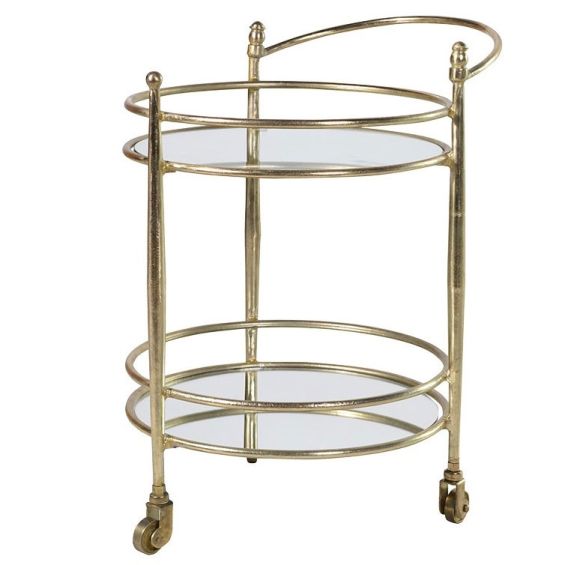 Spiral Glass Drinks Trolley